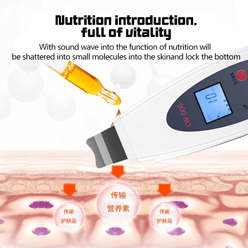 Ultrasonic Skin Deep Cleansing Machine Facial Acne Removal Rejuvenation Facial Massage Keratin Blackhead Lifting Beauty Device