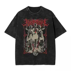 Lorna Shore przebita otchłań T-Shirt Hip Hop prana z krótkim rękawem koszulki Harajuku dla mężczyzn damskie topy Streetwear letnie koszulki