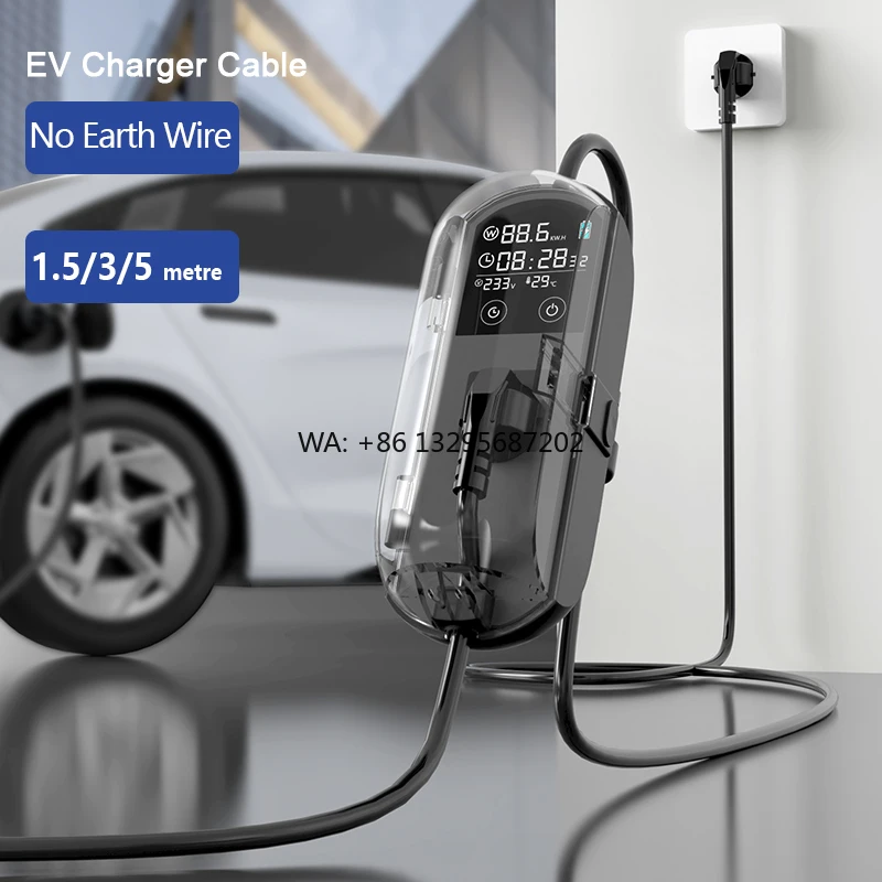 

Portable EV Extension Cable with Ground Bypass Custom Plugs Brazil AU South Africa UK