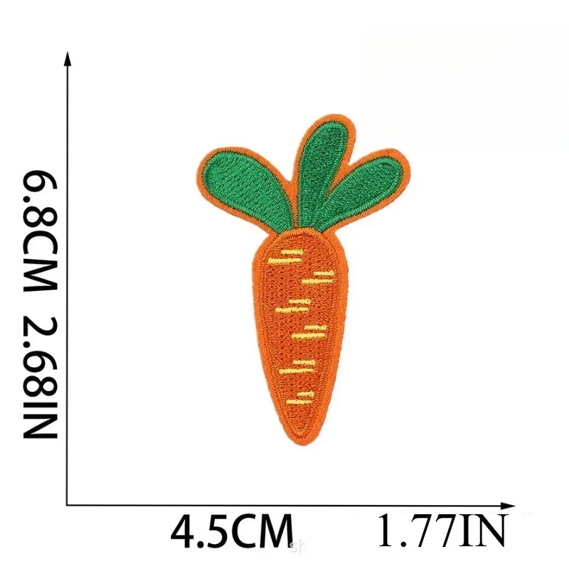 

Little White Rabbit Theme 26 English Letters Alphabet Embroidery Cloth Sticker Carrot Cartoon Chicken Patch