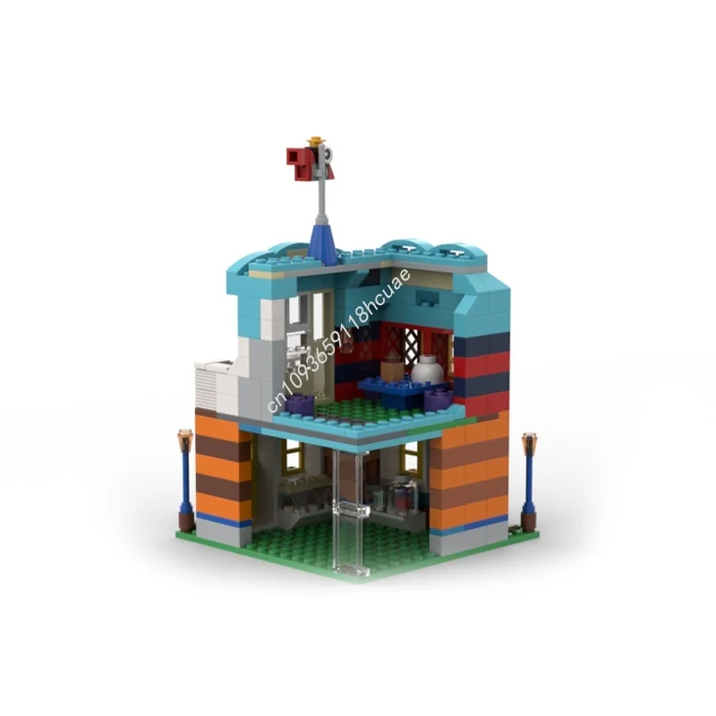 295 pz MOC Angolo Deli Classico Modello Building Blocks Architettura Assemblare Giocattoli Idea Creativa Educazione Regalo Di Natale Per Bambini