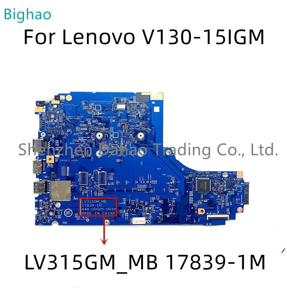 LV315GM 17839-1M For Lenovo V130-15IGM Laptop Motherboard W/ Intel N4000 N5000 CPU 100% Fully Tested FRU: 5B20R28084 5B20R33014