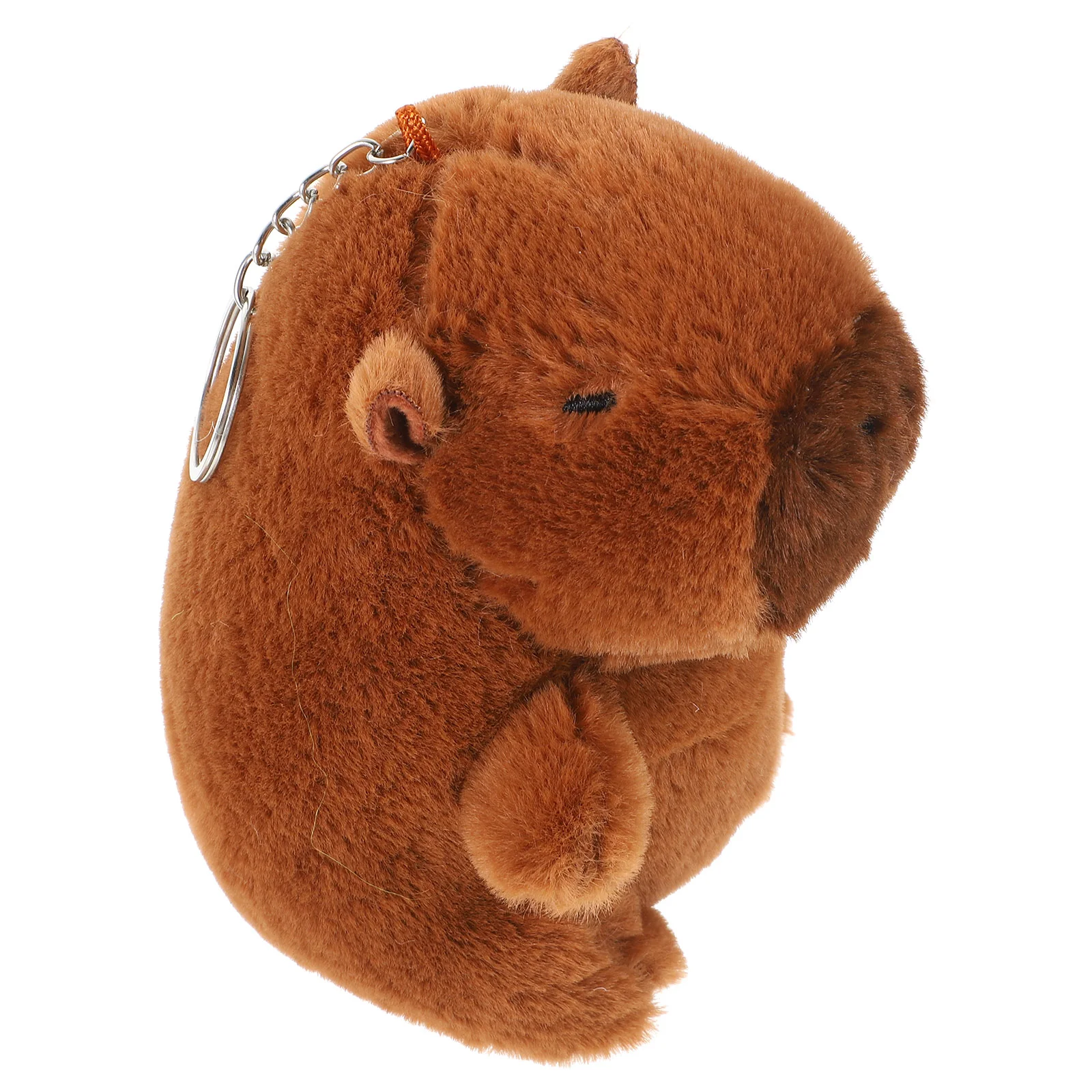 Capybara Keychain Bag Hanging Decor Plush Stuffed Animals Handbag Ornament Pp Cotton DIY Keychains Schoolbag Pendants Ring