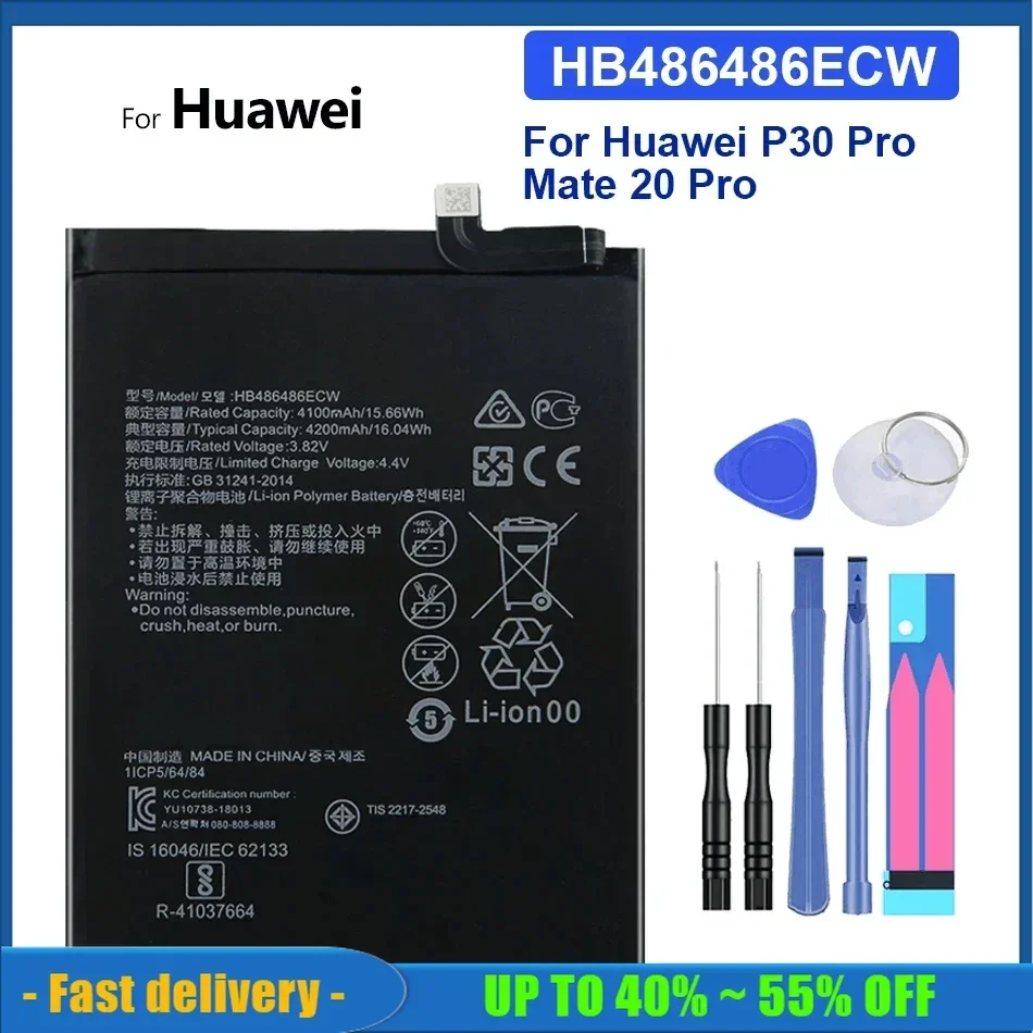 

Smartphon Batteries Replacement Spare High Quality Mobile Phone Battery HB486486ECW For Huawei P30 Pro Mate20 Pro Mate 20 Pro