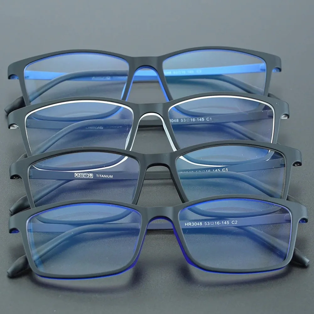 Eyelluyan Ultralight Plastic Titanium Glasses Frame Women and Men Excellent Myopia Spectacles Frame Rectangular Eyewear 3084