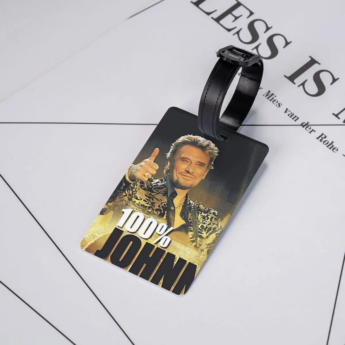 Label bagasi kustom Johnny Hallyday perlindungan privasi penyanyi Rock Perancis label tas perjalanan koper label