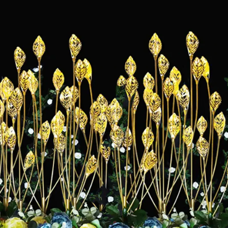 ULANI Modern Golden Leaf Wedding Light Party Stage LED Light  Pendant Light Ground Insertion Light Background Decoration