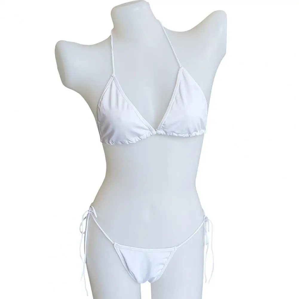 2Pcs/Set Women Bikini Set Ultra-Light Thin Adjustable Straps Bikini Bra Low-rise Swimming Briefs Set Quick Drying Beachwear 2026