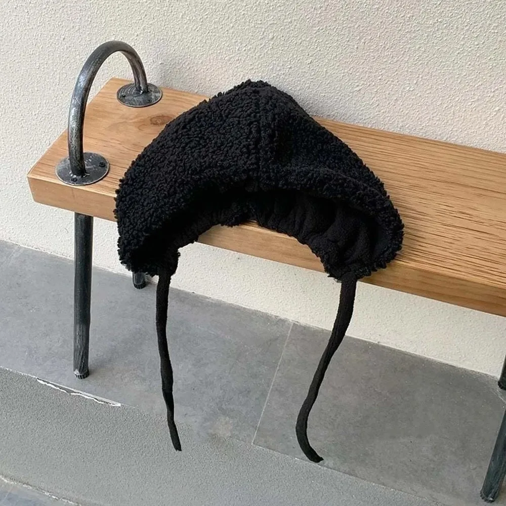 Модная однотонная шапка, антихолодная пушистая шапка-бини, теплая мягкая шапка из овечьей шерсти, зимний сезон