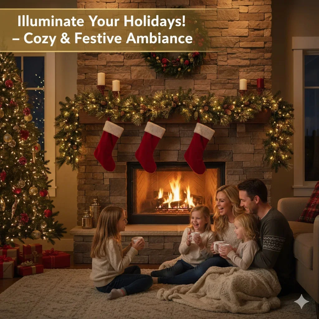 

New Christmas Rattan Garland Wreath, Artificial LED Decor With Pinecones Red Berries For Xmas Tree Banner, New Year Home Decor