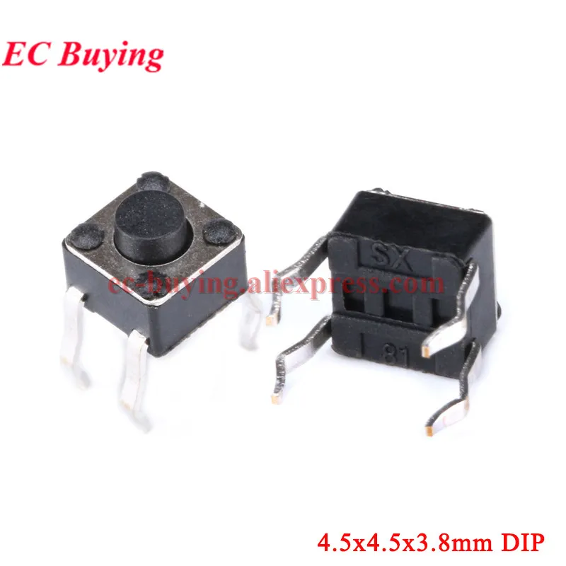 20Pcs-100Pcs 4.5x4.5x5mm 4.5x4.5x3.8mm 5MM 3.8MM Mini Tact Push Button Switch Micro Momentary Tactile Switches SMD DIP 4PIN 12V