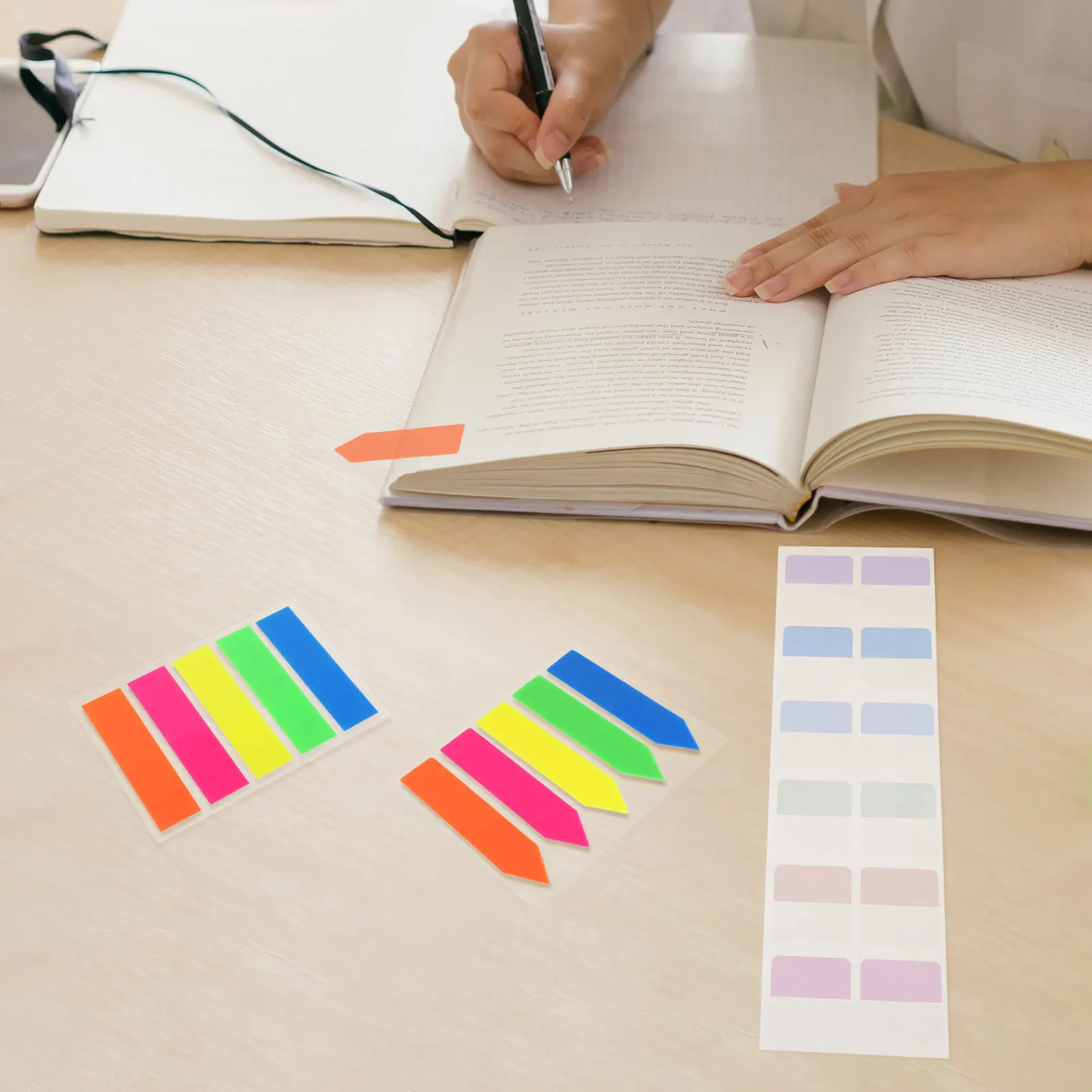 

640Pcs Sticky Page Markers Paper Tabs Writable Index Flags for Notebook Book Annotation Reading Organizer Notes Stickers