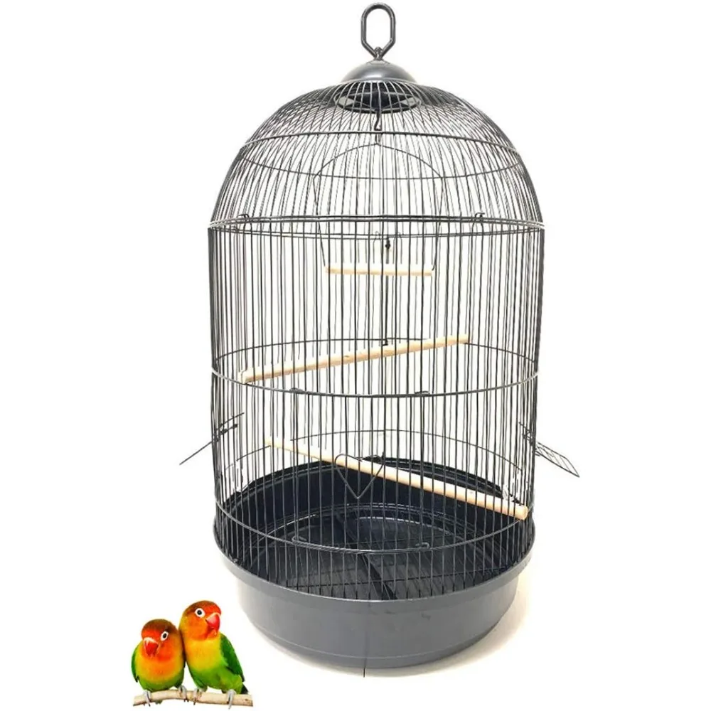 

Round Bird CAGE for Small Size Birds Flight, Cockatiel Lovebird Finches Canary Parakeet Aviary Budgie