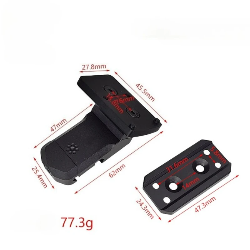 อะแดปเตอร์ติดตั้งกล้องเล็งแบบยุทธวิธี 45 องศา รุ่น T01 T02 RM ฐานติดตั้งกล้องเล็งแบบจุดแดง อุปกรณ์เสริมสำหรับปืนของเล่น