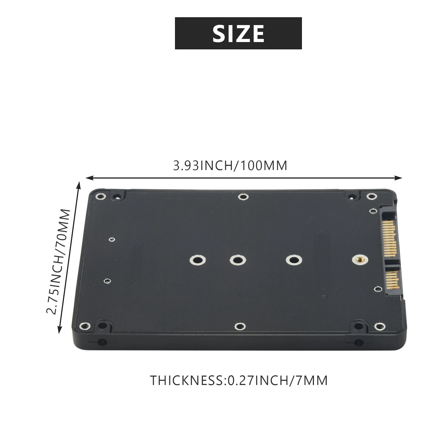 ГОРЯЧИЙ AC18 M.2 NGFF (SATA) SSD на 2,5-дюймовую карту адаптера SATA Корпус толщиной 8 мм