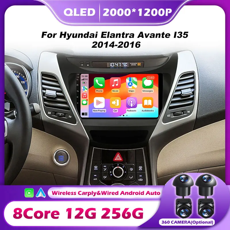 

Мультимедийный проигрыватель Android 16 для Hyundai Elantra Avante I35 2011-2016 с GPS-навигацией, CarPlay и RDS-радио