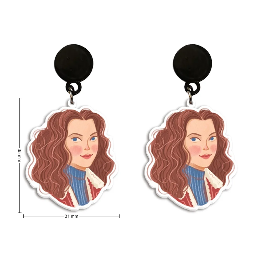 Hot Movie Gilmore Girls Resin Earrings Dangle Pendant Earrings Design Drop Earrings Acrylic Girls Accessories