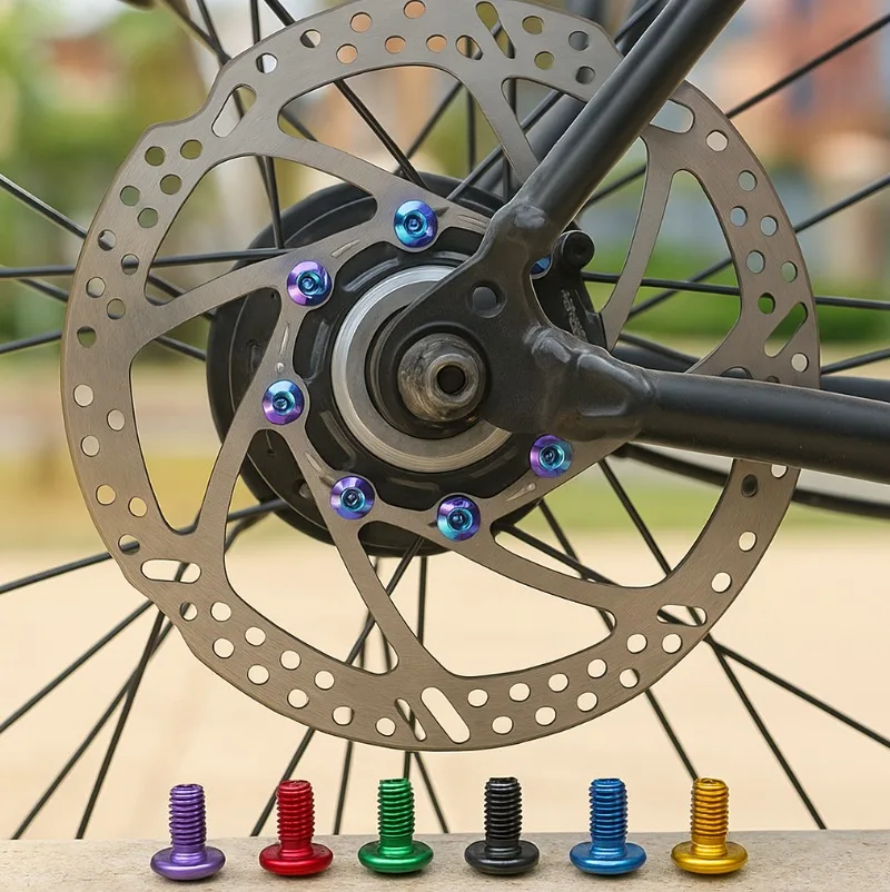 

Mountain bike disc screw Bicycle T25 disc Bolts M5x9mm Stainless Steel Road Bike Fix Screws Colorful Cycling Accessory MTB Part