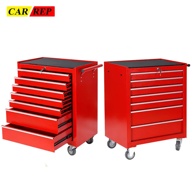 Auto Repair Tool Box Universal Auto Repair Tool Cabinet Multi-functional 7 Drawers Type Maintenance Tool Workshop Hardware Car