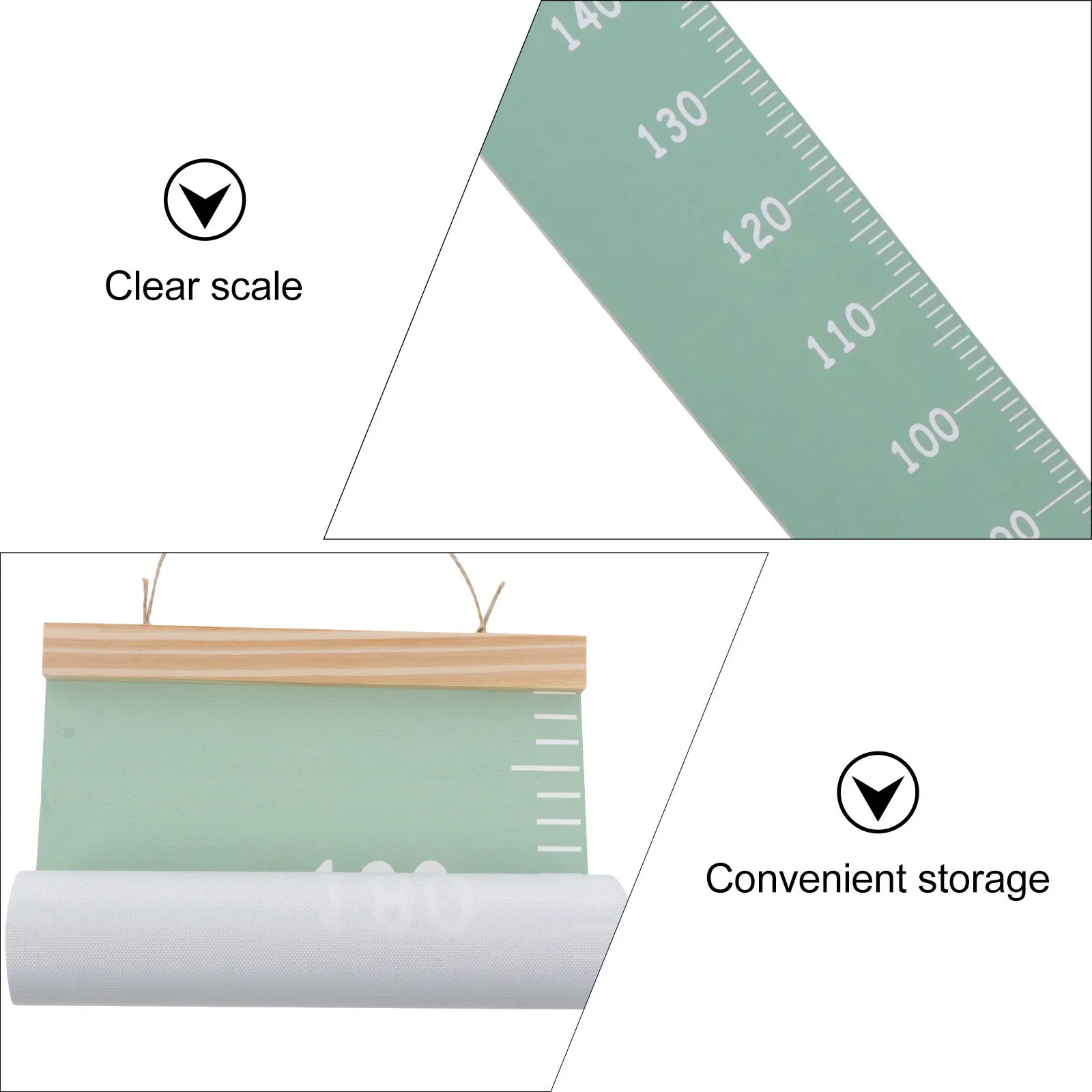 

1Pcs Creative Children Growth Chart Removable Height Ruler Home Wall Hanging Decor for Boys Girls Hanging Height Chart