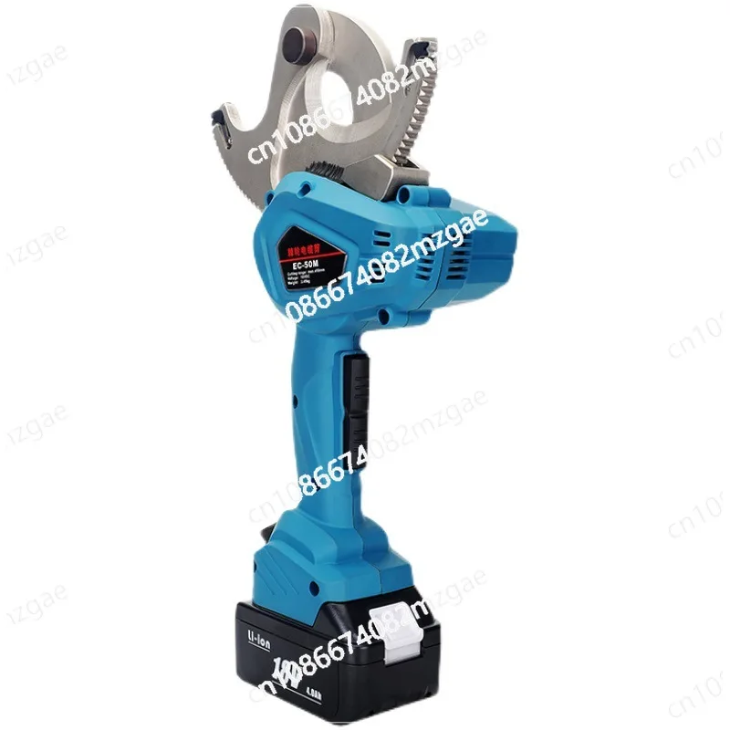 Portable EC-50M Electric Ratchet Cable Cutter, Lightweight Hydraulic Shear for Copper and Aluminum Wire, Gear Type Scissors