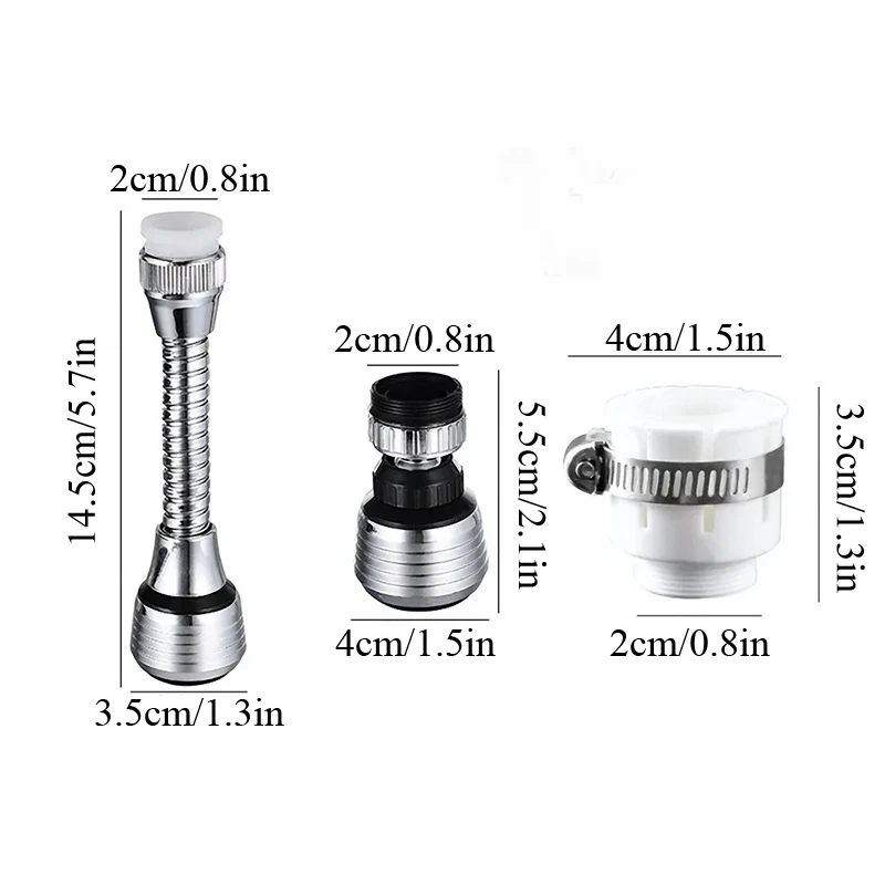 Kitchen Faucet Water Saving High Pressure Nozzle Tap Adapter Bathroom Sink Spray Bathroom Shower Rotatable Accessories