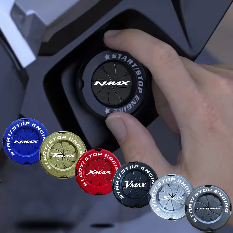 

Мотоциклетный металлический ключ, кнопка запуска, защитная крышка, стартовое кольцо для Yamaha Nmax Smax Tmax VMax Xmax N max155