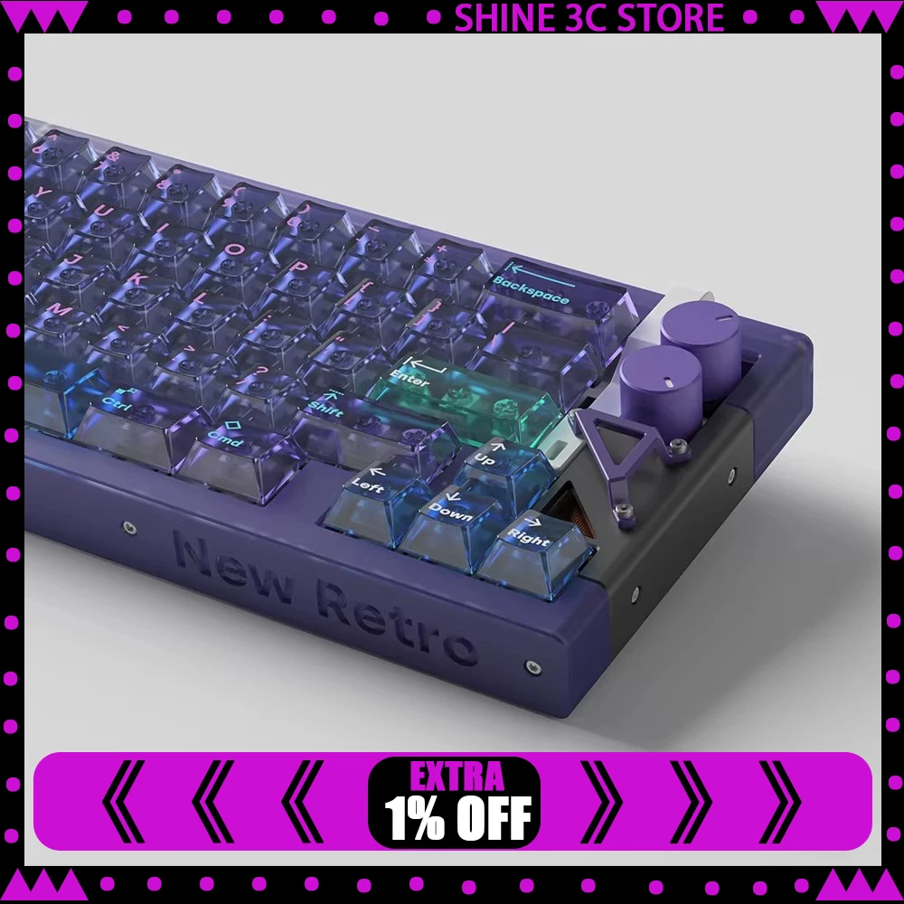 

DEADLINEstudio AirR PC Keycaps Purple Fog Permeable Keycap Original Factory Personalized Keyboard Keycaps Customized PC Gifts