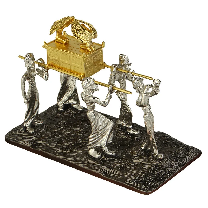 gift 5 people carry the Ark of the Covenant model Jewish home metal craft ornament