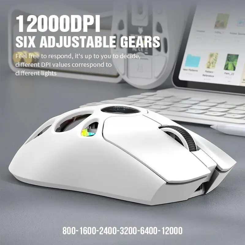 H16 Pro RGB ضوء قاعدة مغناطيسية قابلة لإعادة الشحن ماوس بصري مريح BT + 2.4 جيجا هرتز + ماوس ألعاب لاسلكي ثلاثي النماذج سلكي 12000 ديسيبل متوحد الخواص