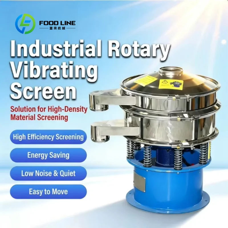 Customized precision vibratory sieve equipped drive motor adjustable voltage screener for industrial powder grading processing