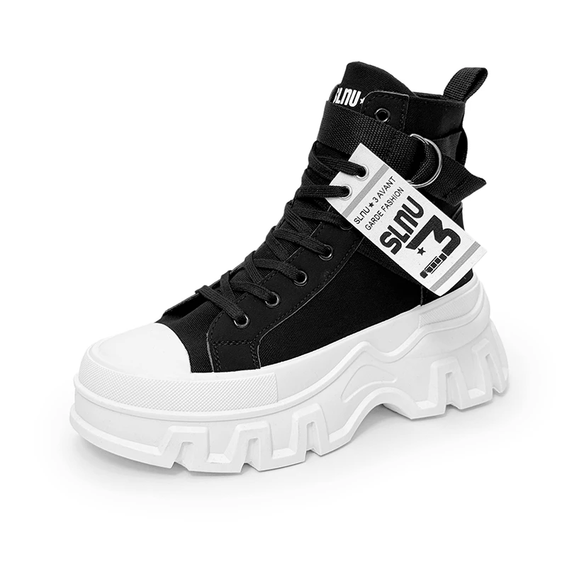 

2025 New Shoes, Thick Soled Canvas Couple Shoes, Casual Sports, High Top Forest Series Cross-border Plus Size Women's Shoes