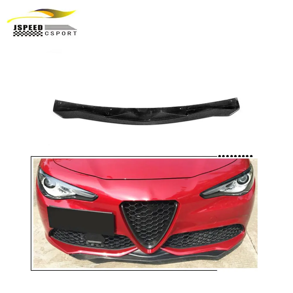 

Подходит для Alfa Romeo Giulia Base Sedan 4-дверный 15-18 передняя центральная губа из углеродного волокна