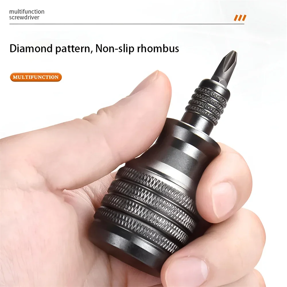 7 in 1 Mini Screwdriver Titanium Screwdriver 1/4 Inch Magnetic Phillips Torx Screw Driver Bit Kit Home Repair Tools image 3