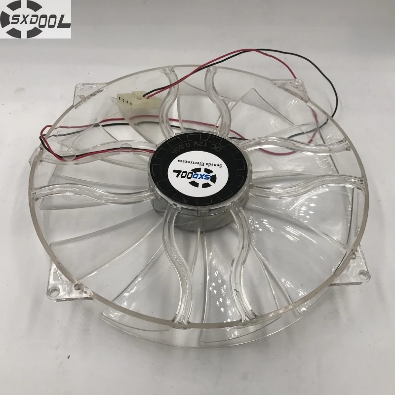 New SXDOOL GP D22SL-12H 12V 0.6A 22cm chassis fan Quiet side of the chassis big fan 22cm diameter