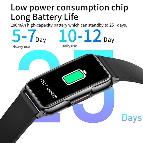 Imagen 2 del producto Para Android IOS pulsera inteligente mujeres Smartwatch hombres monitoreo del ritmo cardíaco impermeable 20 + modo deportivo reloj inteligente para damas + regalo