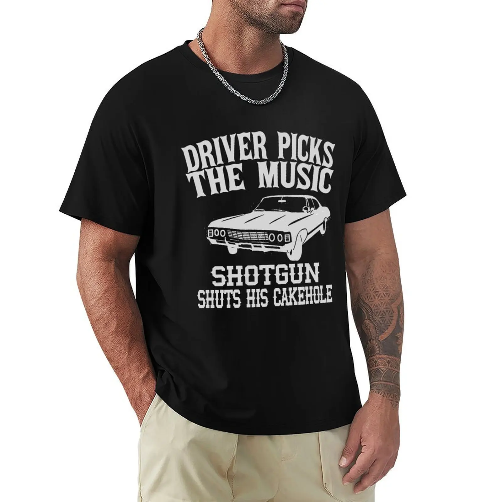 

Supernatural Show Driver Picks The Music T-Shirt Breathable Basic Cotton T-Shirt
