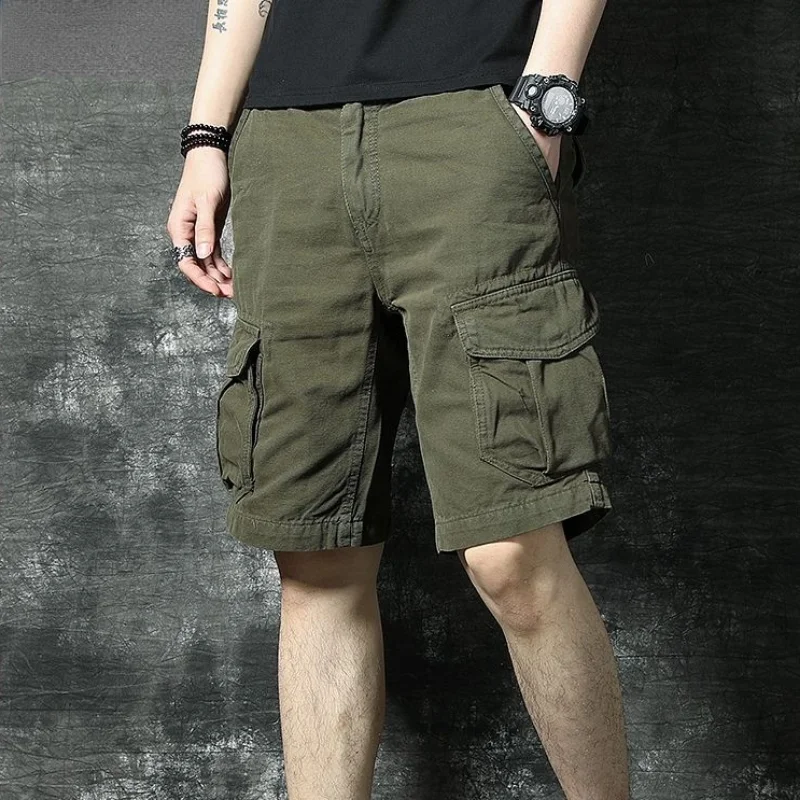 Mens Cargo Shorts Big And Tall Elastic Waist Bermuda Short Pants For Men Nylon Luxury Jorts Jogger Comfortable Vintage Y2k