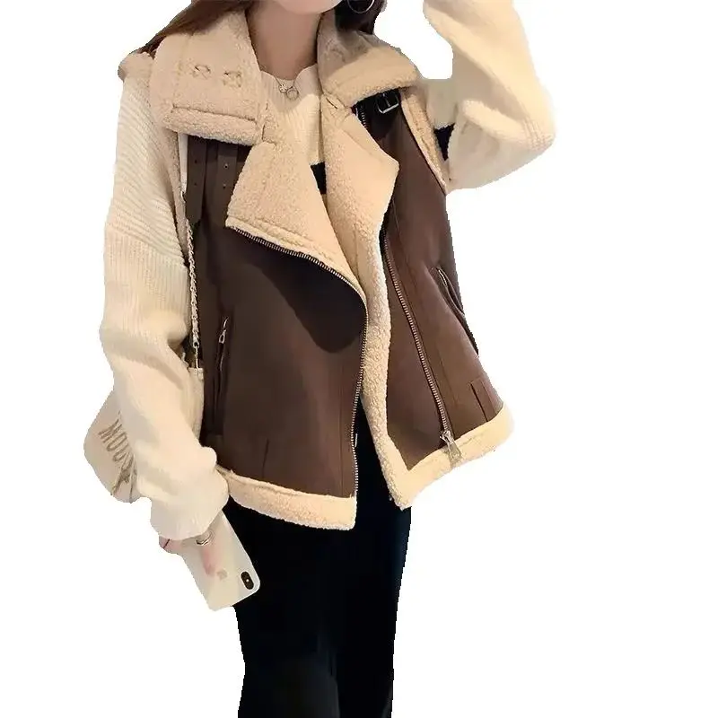 

Wear A Small Vest on The Outside, Women's Versatile Outer Wear, New Foreign Style Velvet Thickened Vest Lamb Fur Integrated Tide