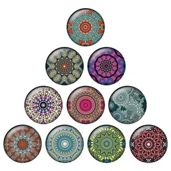 24pcs/lot Kaleidoscope Round Glass Cabochons 10mm 12mm 14mm 16mm 18mm 20mm 25mm DIY Jewelry Making Findings & Components H002