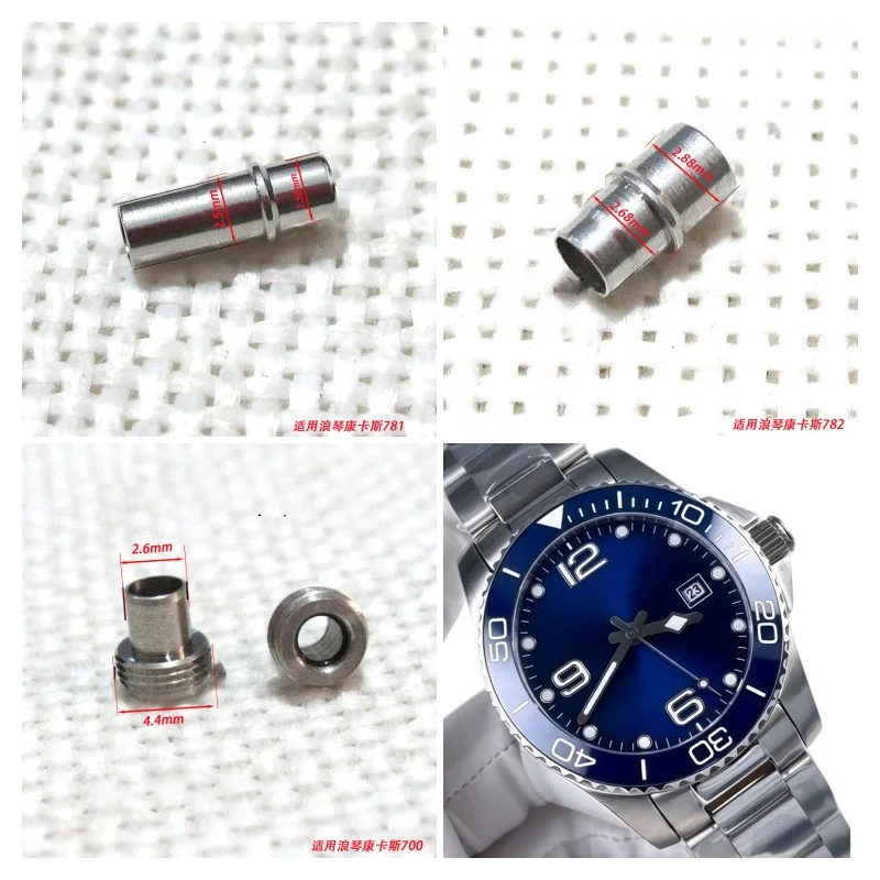 Stainless Steel Water Resistant Watch Crown Tube Case Tube Replacement Spare Parts Compatible with Multiple Longines Watch Model