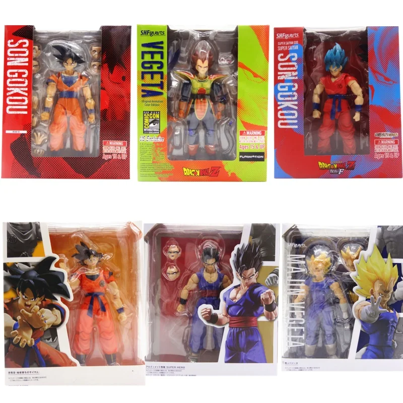 

Фигурки Dragon Ball Super: Броли, Сон Гоку, Вегета, Гогета — подвижные куклы-модели, подарок на день рождения