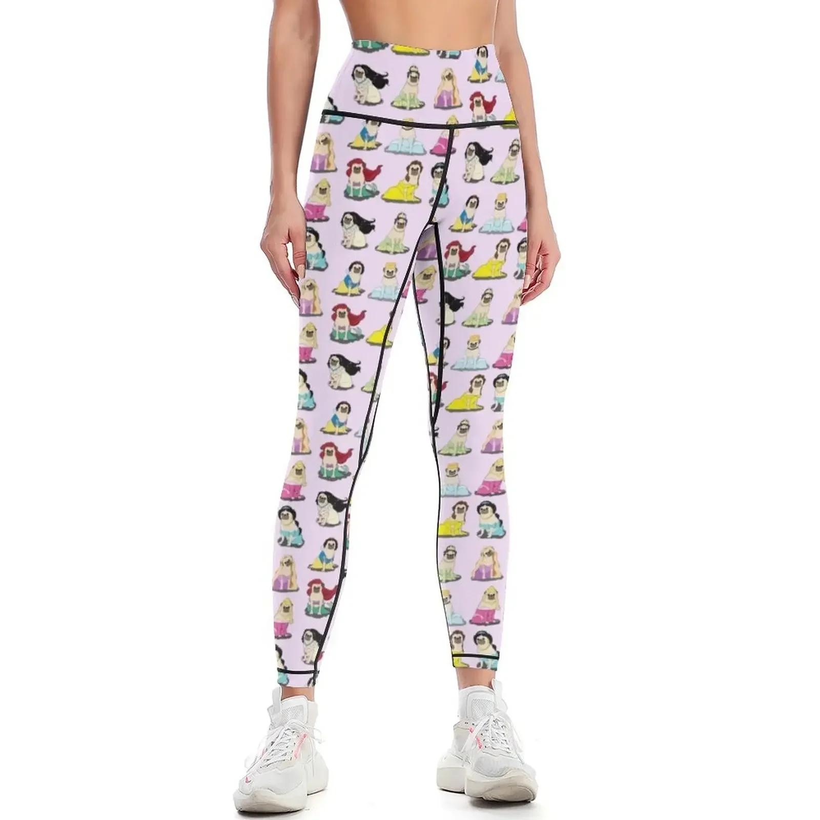 

Pug Princesses Version 2 Leggings gym clothing Sports pants woman fitness set gym Women sports Womens Leggings