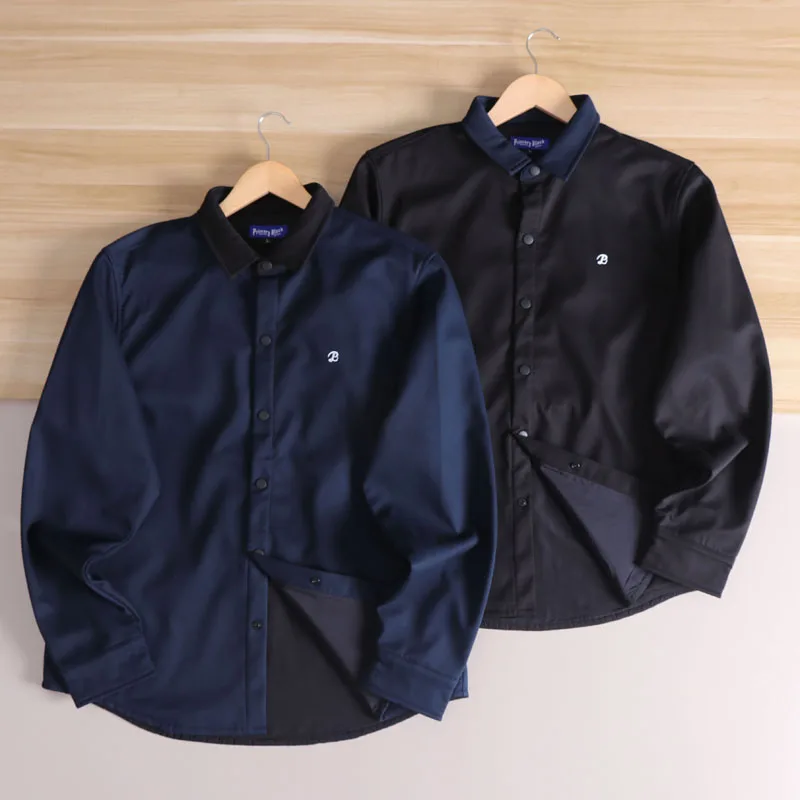 

Мужская хлопковая куртка весны 2025 года, версия OS, свободная посадка Faion Urban Sle, длинный воротник-свеча на пуговицах