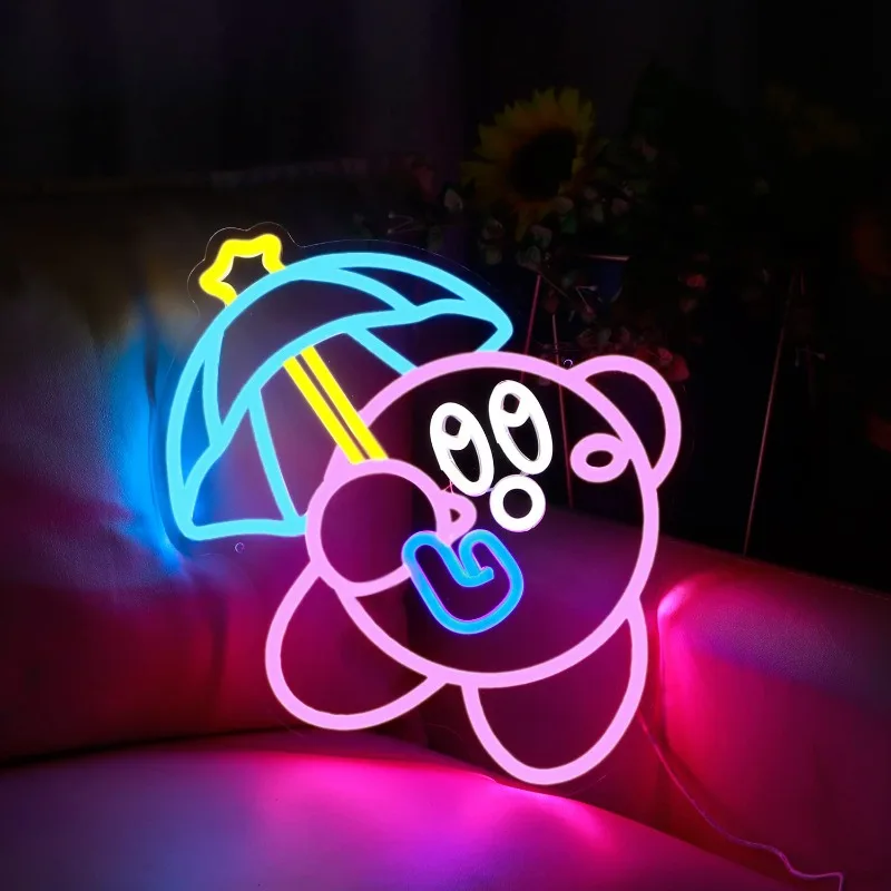 Gaming Neon Sign for Kids Room Decor, Alimentado por USB, Regulável, LED, Anime, 16.1 in * 12.8 in, Sala de jogos