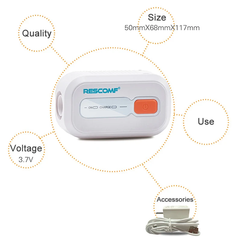 Ventilator Auto Cpap Bpap Cleaner Disinfector 2200mah Sleep Apnea Anti Snoring One-button Control Easy To Carry