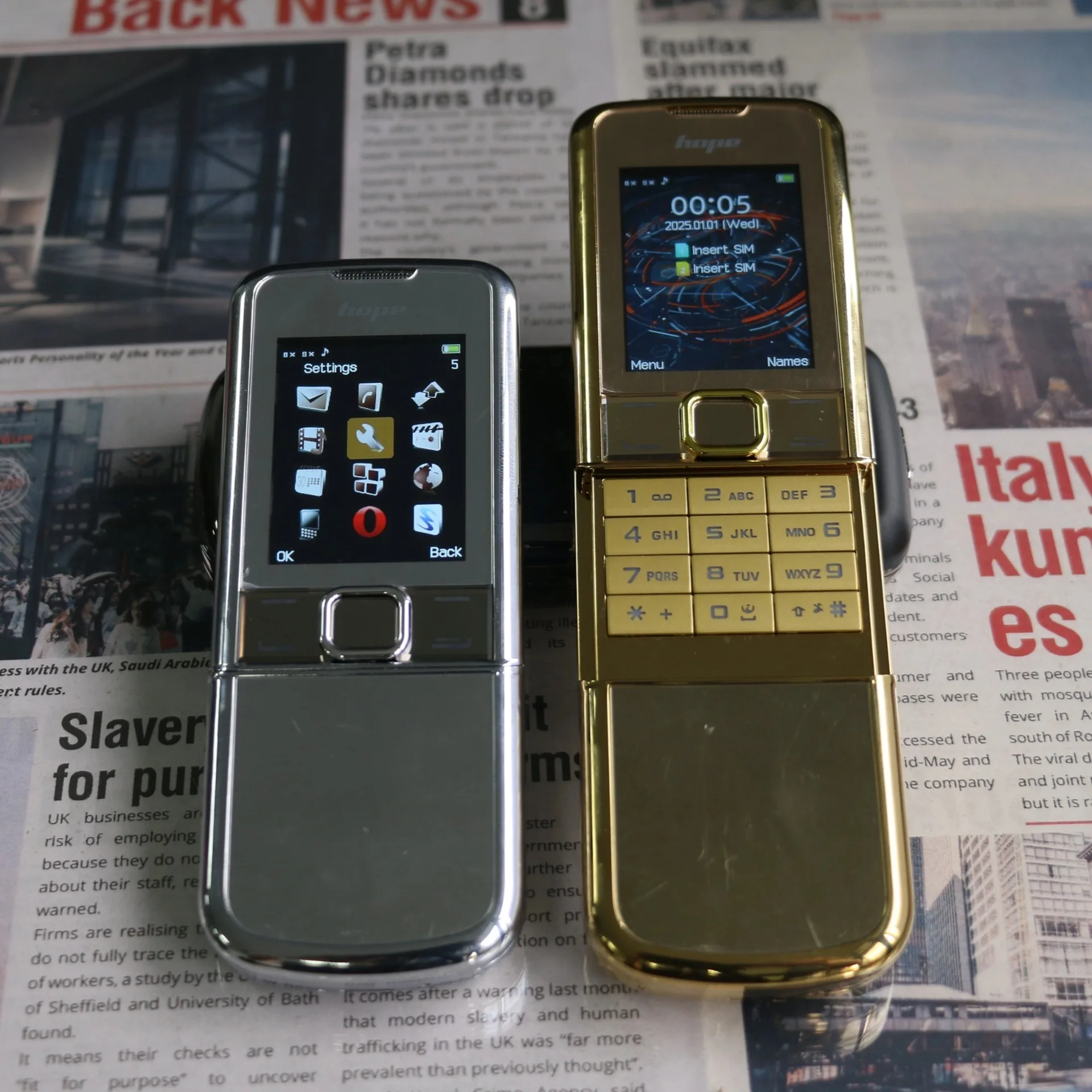 8800 Classic Retro Slider Senior Phone Dual SIM Metal Body Speed Dial Blacklist Durable Elderly Mobile Phone Big Button Luxury