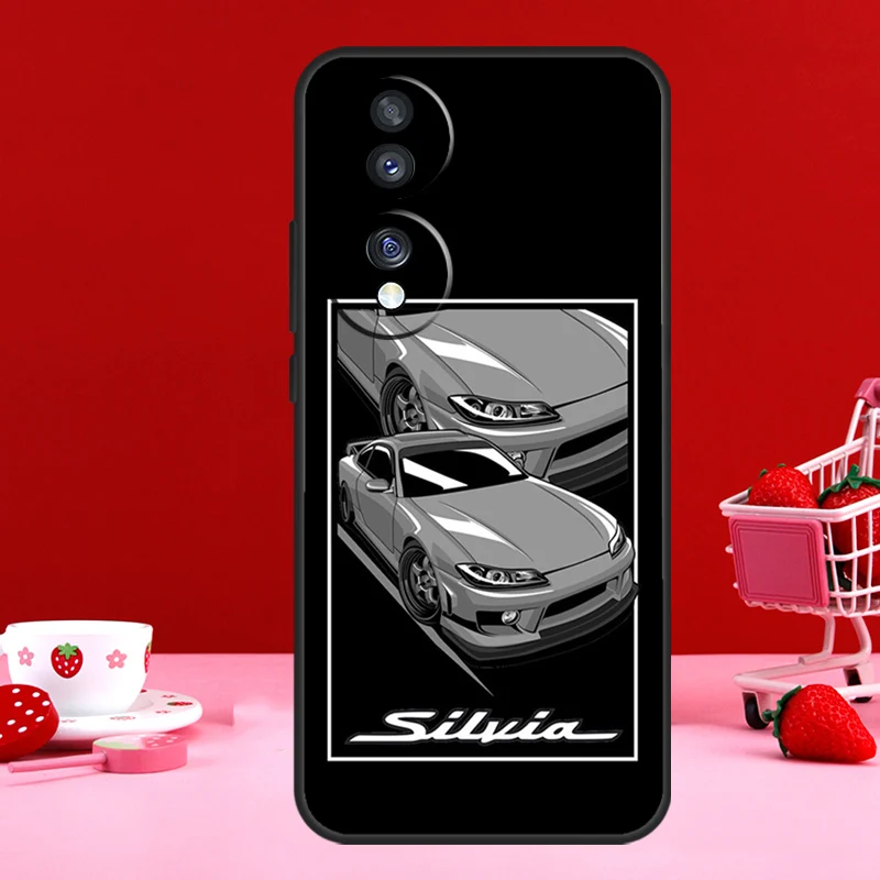 Silvia S15 JDM Tuner Cars Case For Honor 90 Lite 70 50 Magic 6 Pro 5 Lite X6 X7 X8 X9 X6a X7a X8a X9a X9b X8b Cover