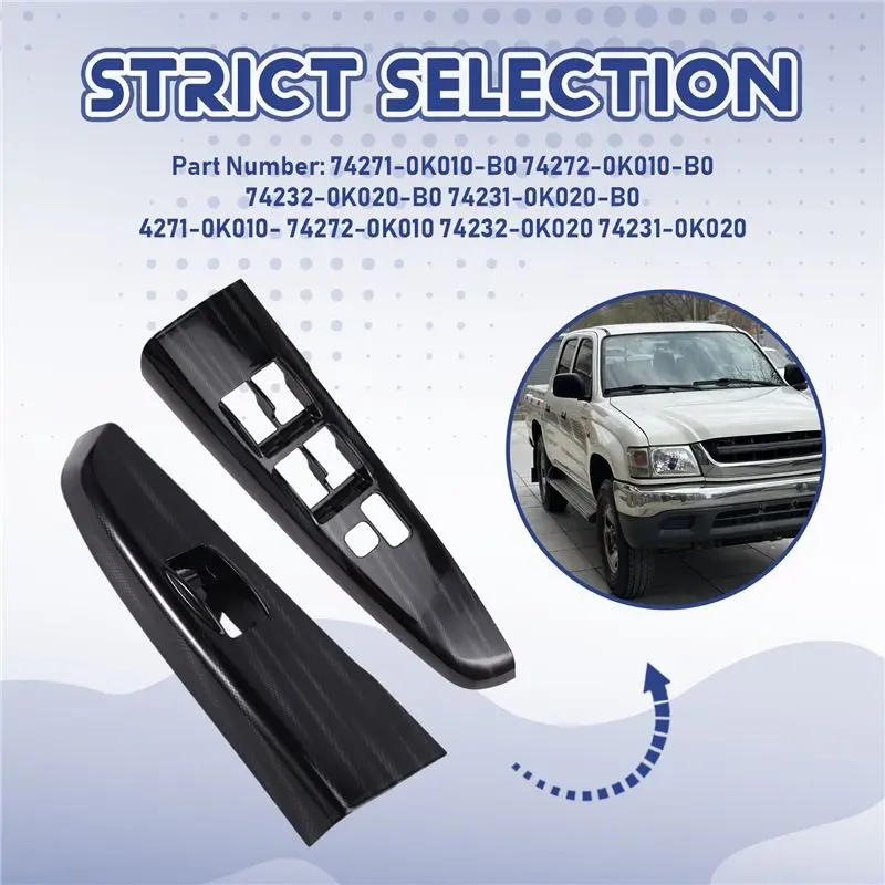 A60E-Car Electric Window Control Panel Switch Front Door Handle Cover Car Window Switch Regulator Panel A