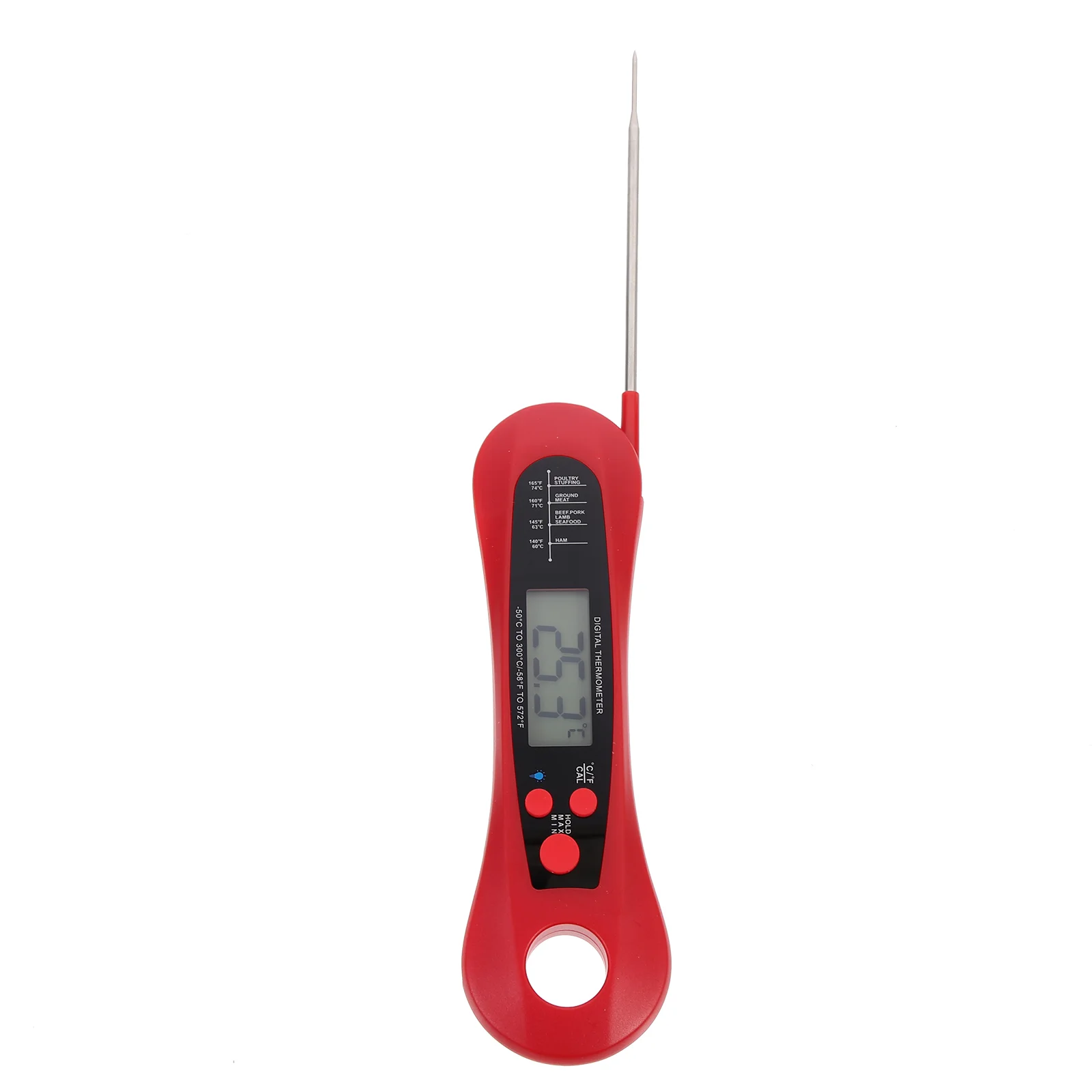 

Folding BBQ Thermometer Kitchen Food High Temp Cooking Red Probe Electronic Meat Thermometers Waterproof Grill Picnic Camping
